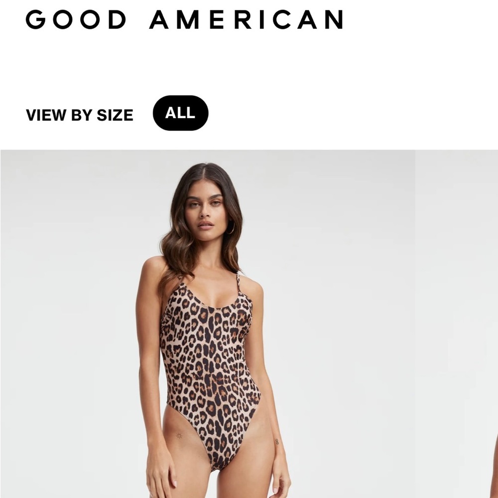 Good American Always Sunny One Piece Leopard.  NWT.